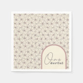 オンダーフルレトロデイジーガールズ1st誕生日パーティー スタンダードカクテルナプキン (正面)