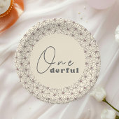 オンダーフルレトロデイジーガールズ1st誕生日パーティー ペーパープレート