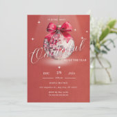 オンダーフル誕生日クリスマスディスコボール招待状 招待状 (スタンド正面)