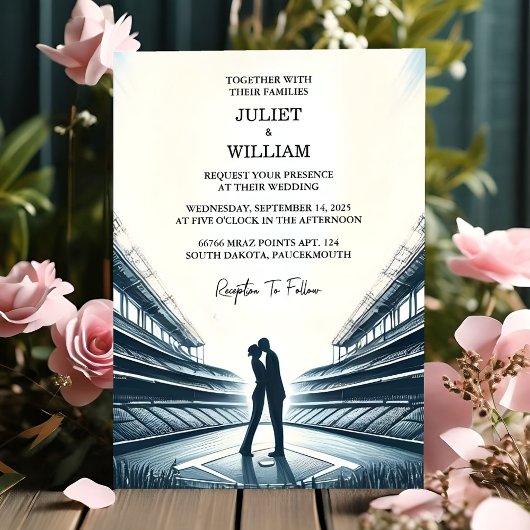 オンチャンピオンチーム球場ピッチ野球結婚選手 招待状