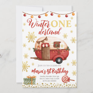 オンデアランドのクリスマスキャンパー 子供の誕生日 招待状