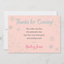 オンデアーランドの女の子の1歳の誕生日お礼カード サンキューカード