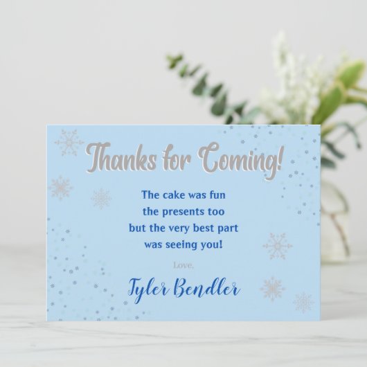 オンデアーランドの少年たち 1歳の誕生日感謝カード サンキューカード (スタンド正面)