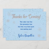 オンデアーランドの少年たち 1歳の誕生日感謝カード サンキューカード (正面/裏面)