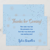 オンデアーランドの男の子の1歳の誕生日お礼カード サンキューカード (正面/裏面)