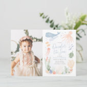 オンデア ザ シー 1歳の誕生日写真 招待状 (スタンド正面)