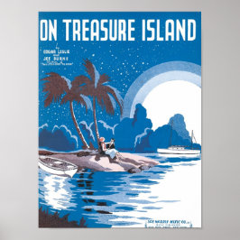 オントレジャーアイランドヴィンテージソングブックカバー ポスター