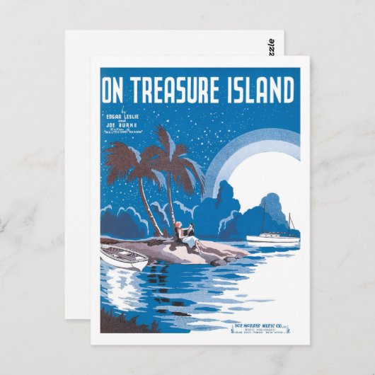 オントレジャーアイランドヴィンテージソングブックカバー ポストカード (正面/裏面)