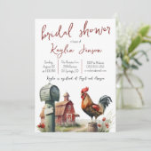 オンドスター付きウォーターカラーファームブライダルシャワー 招待状 (スタンド正面)