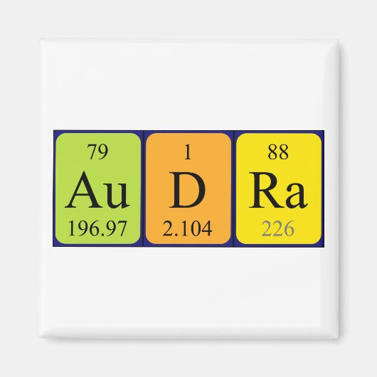 オンドラ周期表名磁石 マグネット (正面)