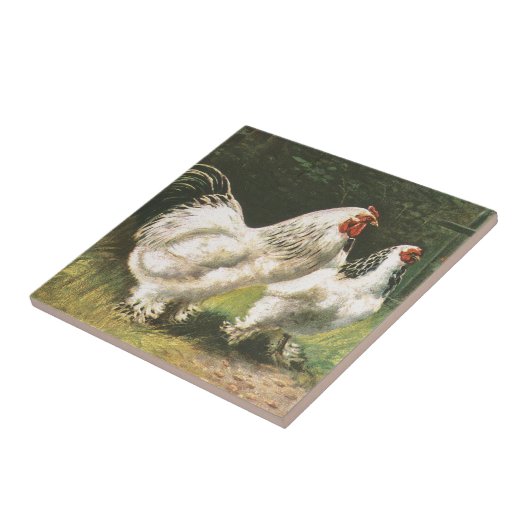 オンドリおよび雌鶏 タイル (側面)