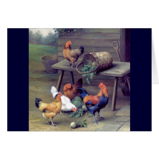 オンドリのカブのバスケットの雌鶏 (正面横)