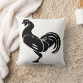 オンドリのシルエット クッション (ブランケット)