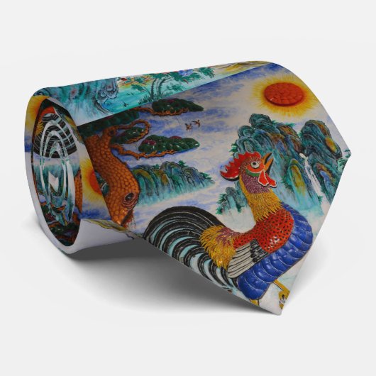 オンドリのタイのデザイン1の年 ネクタイ (ロール)