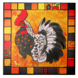 オンドリのタイルのtrivet タイル