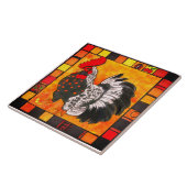 オンドリのタイルのtrivet タイル (側面)