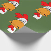 オンドリのデザインの包装紙 ラッピングペーパー (角)