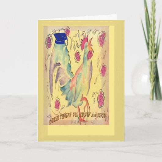 オンドリのバラの卒業の発表 案内状 (正面)