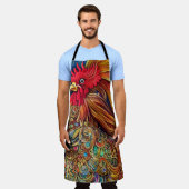 オンドリのリーガル美しい エプロン (着用した状態)