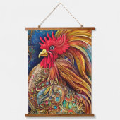 オンドリのリーガル美しい 吊り下げ型タペストリー (正面)