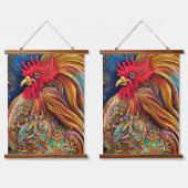 オンドリのリーガル美しい 吊り下げ型タペストリー (ダブル)