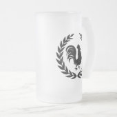オンドリのロゴ フロストグラスビールジョッキ (正面右)