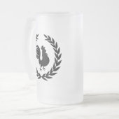 オンドリのロゴ フロストグラスビールジョッキ (正面左)