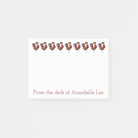 オンドリの列 ポストイット (正面)