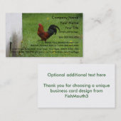 オンドリの名刺のテンプレート 名刺 (正面/裏面)