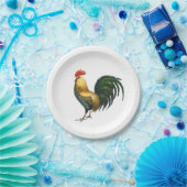 オンドリの国クラシックスタイリッシュ伝統的鳥 ペーパープレート (パーティー)