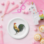 オンドリの国クラシックスタイリッシュ伝統的鳥 ペーパープレート (パーティー)