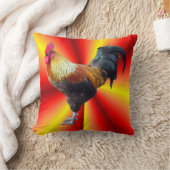 オンドリの抜け目がないアメリカ人のMoJoの枕 クッション (ブランケット)