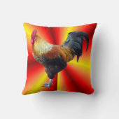 オンドリの抜け目がないアメリカ人のMoJoの枕 クッション (裏面)