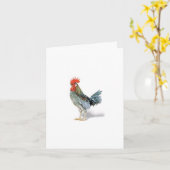 オンドリの挨拶 カード (黄色い花)