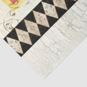 オンドリの水の色の素朴ハーレクイン木材のデコパージュ 薄葉紙 (詳細)