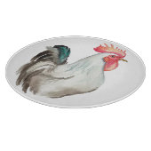 オンドリの水色の手スケッチ カッティングボード (角)