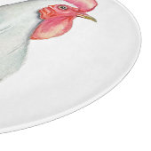 オンドリの水色の手スケッチ カッティングボード (角)