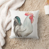 オンドリの水色の手スケッチ クッション (ブランケット)