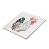 オンドリの水色の手スケッチ タイル (側面)