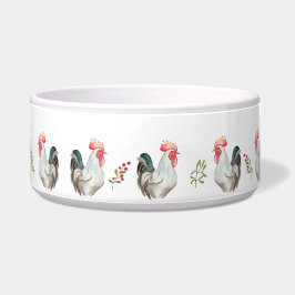 オンドリの水色の手スケッチ ボウル