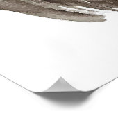 オンドリの水色の手スケッチ ポスター (角)