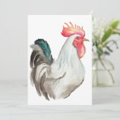 オンドリの水色の手スケッチ 招待状 (スタンド正面)