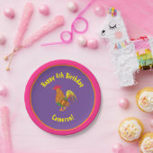 オンドリの紙皿の動物の誕生会 ペーパープレート (パーティー)