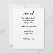 オンドリの芸術: Wyandotteの黒くレースのような鶏のギフト 招待状 (裏面)