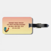 オンドリの鳥の動物の荷物のラベル ラゲッジタグ (裏面横)