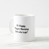 オンドリの鶏のユーモアのコーヒーティーカップのマグ コーヒーマグカップ (正面左)