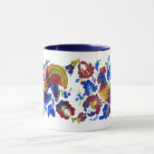 オンドリのPetrykivkaのウクライナ人の芸術 マグカップ (中央)