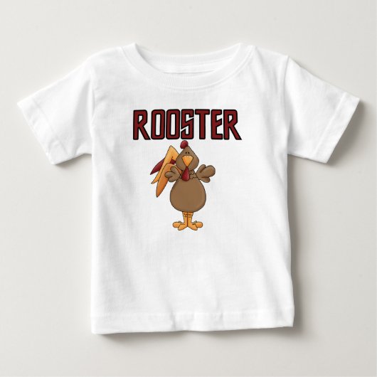 オンドリのTシャツおよびギフト ベビーTシャツ (正面)