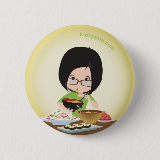 オンドリはボタンを楽しみます 缶バッジ (正面)