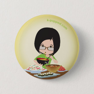 オンドリはボタンを楽しみます 缶バッジ